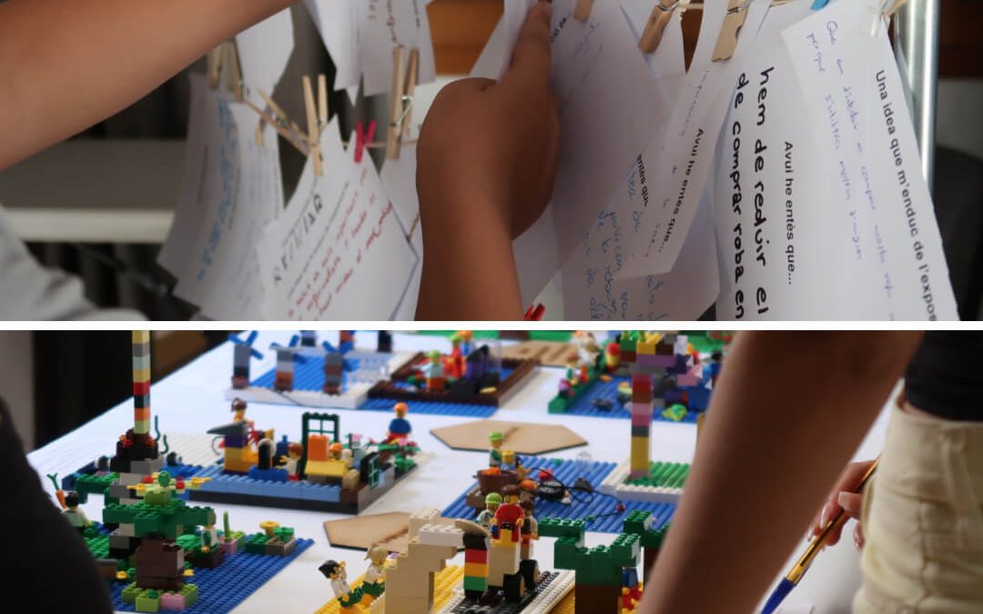 Celebrada la exposición “Construye Valores” en el Puerto de Pollença con la visita del alumnado del IES Clara Hammerl y el colegio Monti Sion